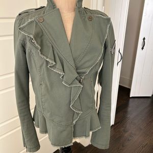 William Rast Olive Green Military Jacket